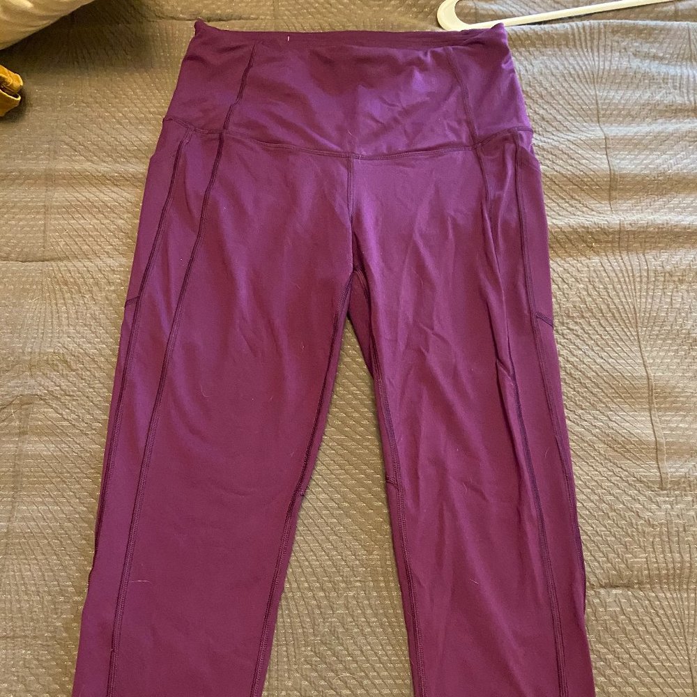 Purple Cropped Victoria Secret Sport Leggings